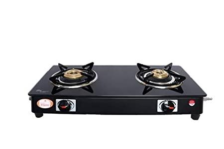 Buy Tanishq Flame Glass Top Gas Stove|| 2 Burner Light Weight Gas Stove|| Black (Compatible with LPG) Online at Low Prices in India - Amazon.in