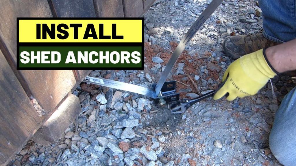 114 How To Tie Down Storage Shed With Mobile Home Anchors - YouTube