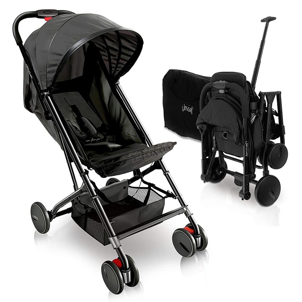 Amazon.com : Portable Folding Lightweight Baby Stroller - Smallest Foldable Compact Stroller Airplane Travel,Compact Storage, 5-Point Safety, Easy 1 Hand Fold, Canopy Sun Shade, Storage Bag - Jovial JPC20BK : Baby