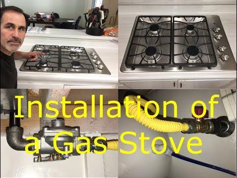 How to Install a Gas Stove and Remove an Electric Stove - James - YouTube