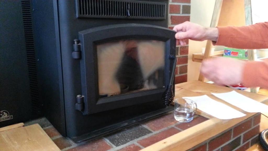 How to clean a pellet stove glass - YouTube