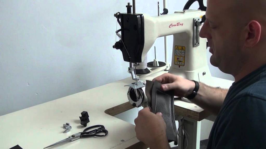 Cheap and economical leather sewing machine - YouTube