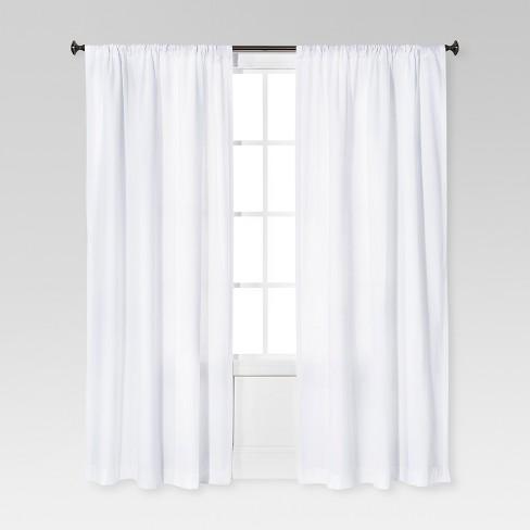 84"x54" Farrah Curtain Panel White - Threshold™ : Target