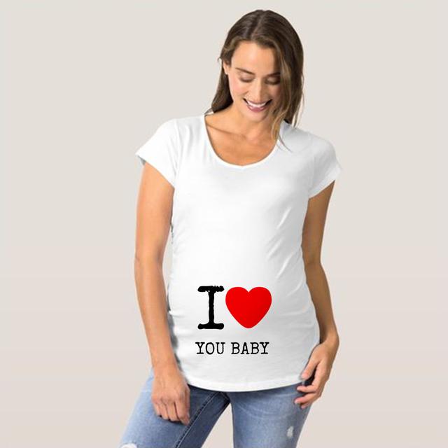 Baby printing Pregnant Women T Shirt Funny Pregnancy Shirts for Trendy Moms Cute Pattern Print Maternity Shirt Short Sleeve Tops|T-Shirts| - AliExpress