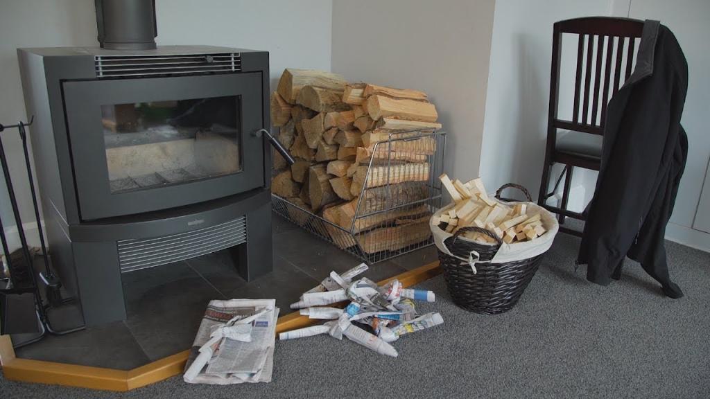 How to light a fire on your wood burner - YouTube