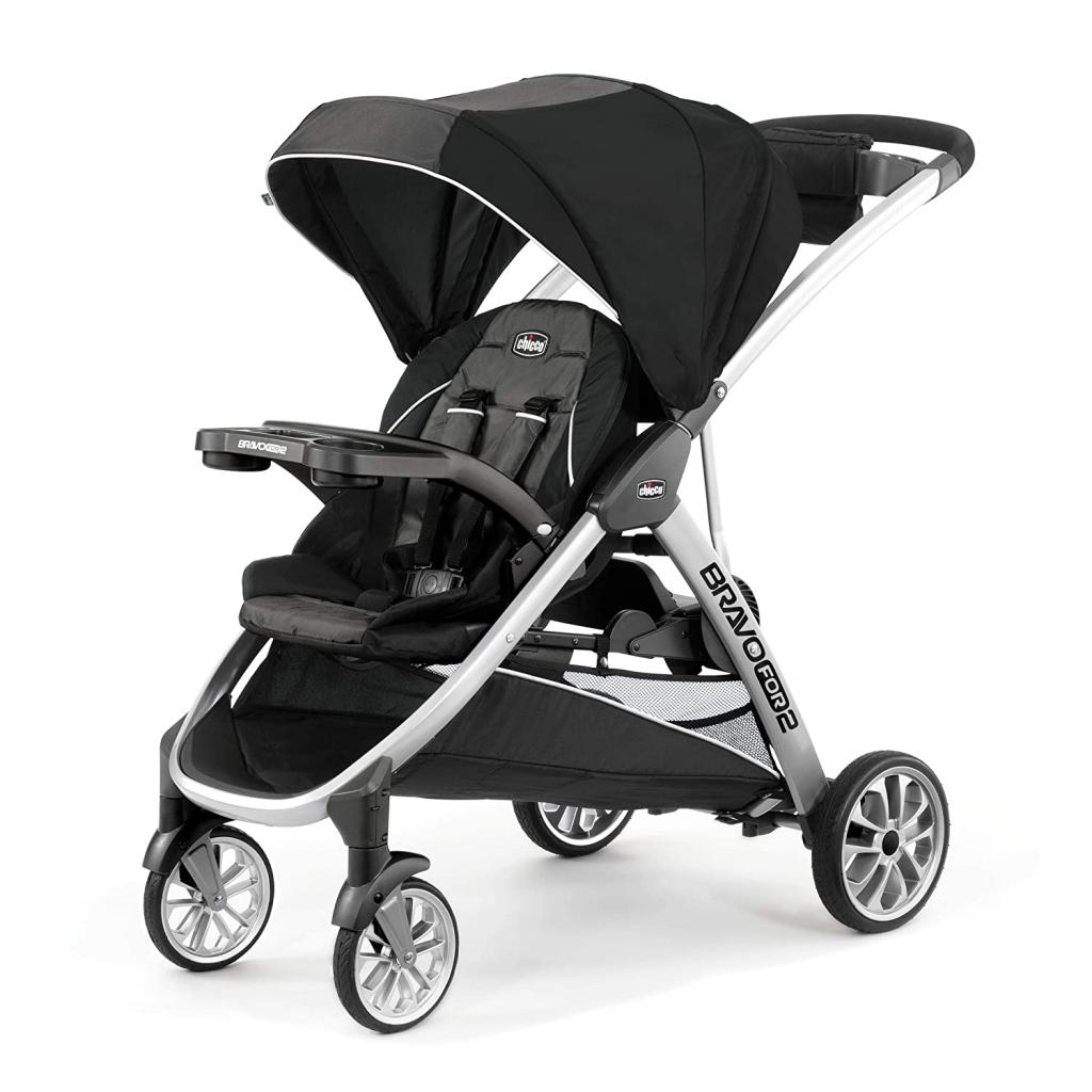 Amazon.com : Chicco Bravo For2 Standing/Sitting Double Stroller, Iron : Baby