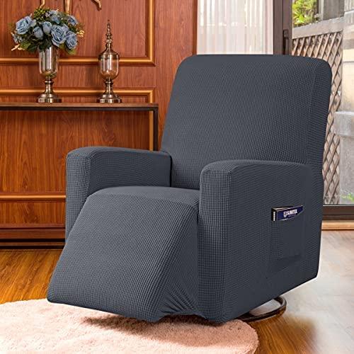 subrtex Recliner Chair Cover Stretch Recliner Slipcover Lazy Boy Covers for Furniture Protector Rocker Sofa Cover with Side Pocket (Recliner, Grey): Buy Online at Best Price in UAE - Amazon.ae