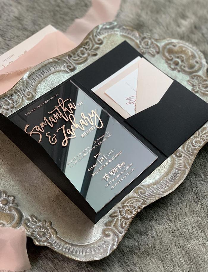These are the Coolest DIY Ideas with Acrylic Wedding Invitation Cards - Elegantweddinginvites.com Blog