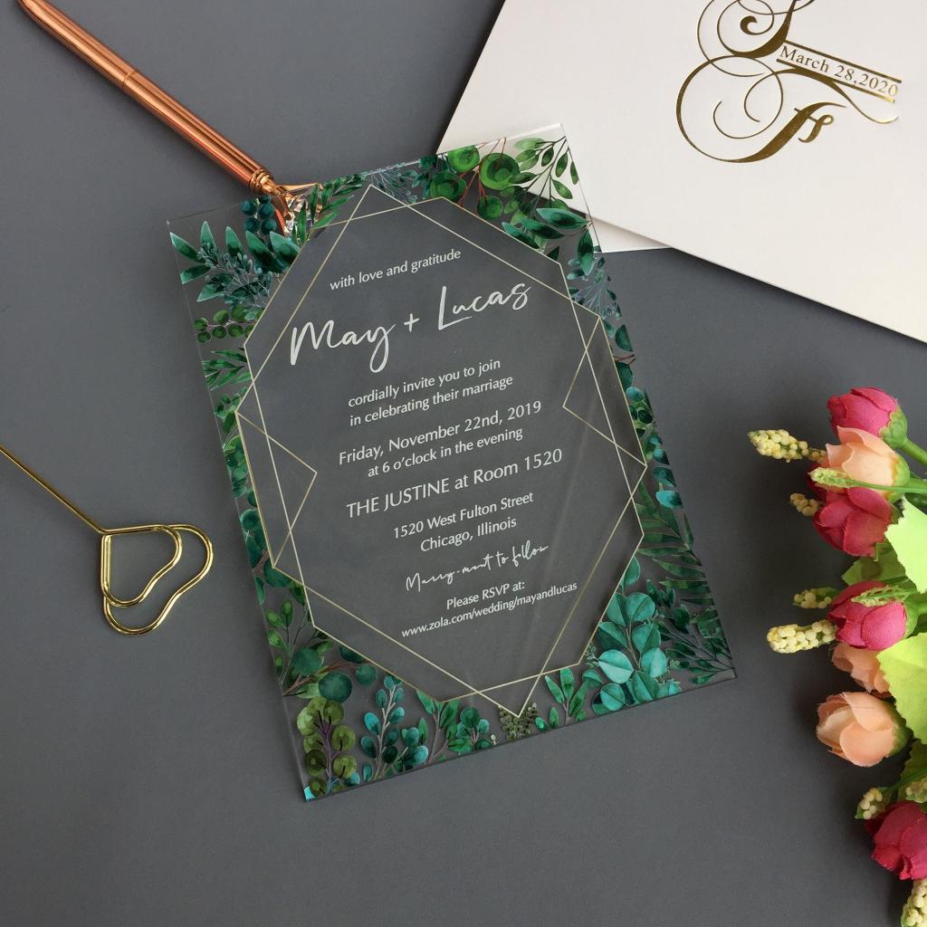 Custom Acrylic Wedding Invitation Acrylic Invites Luxury - Etsy