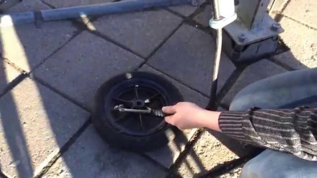 How to Pump up your Stroller's Wheels at the Gas Station (Not) - YouTube
