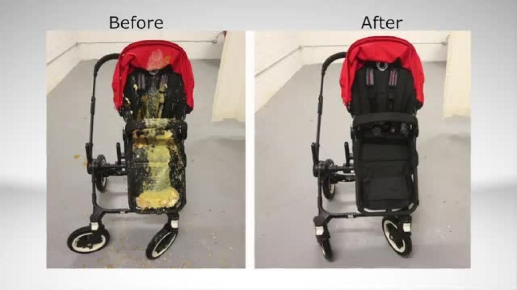 How to clean a filthy old stroller - YouTube