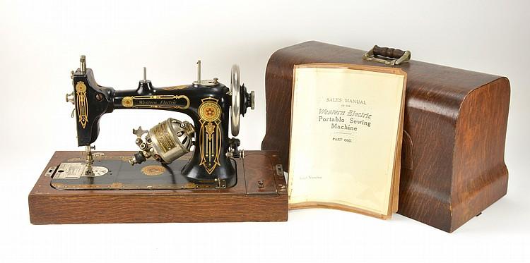 Sold Price: Western Electric Portable Sewing Machine - April 5, 0116 4:00 PM EDT