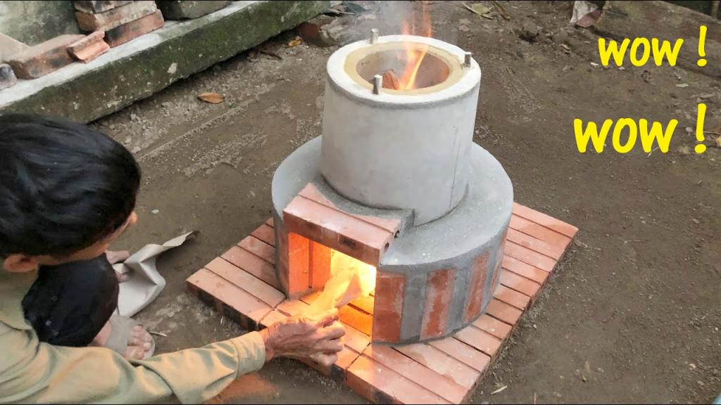 Wow.Wow. How to make a simple traditional firewood stove at home \ Family wood stove - YouTube