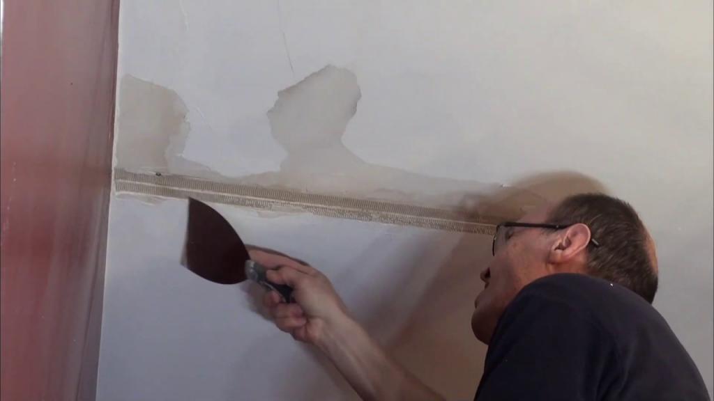 How to fix ceiling after water damage. Как исправить потёк в потолке - YouTube