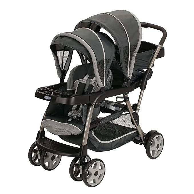 Buy Graco Ready2Grow Click Connect LX Double Baby Stroller 10+ Riding Positions Glacier (Grey) Online at Low Prices in India - Amazon.in